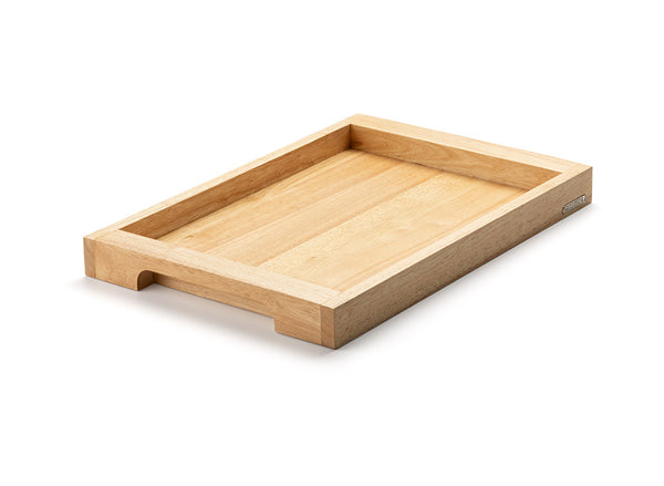 -Continenta- Tablett rechteckig "Gummibaumholz" 54x36x4,3cm