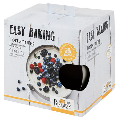 -RBV Birkmann- "Easy Baking" Tortenring extra Hoch, von 18cm bis 30cm, Hoch 15cm