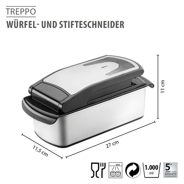 -GEFU- "TREPPO 2.0" Würfel- und Stifteschneider Edelstahl/Kunststoff