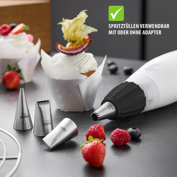 -GEFU- "DECORE" Spritztüllen-Set, 4-teilig Edelstahl