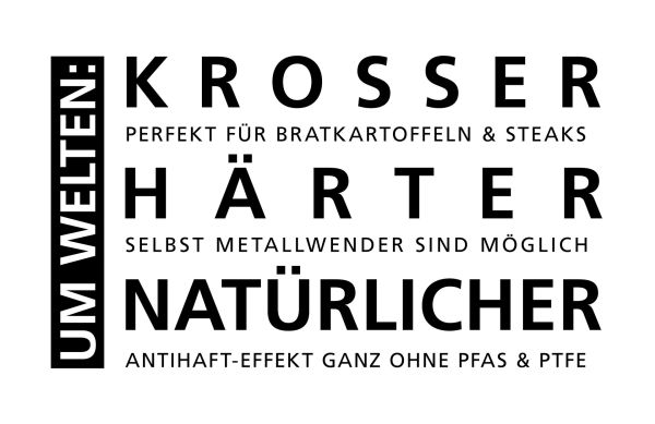 -Josef Schulte-Ufer- "Astral" Bratpfanne mit UniverSUS-Oberflächenstruktur, 20 - 32 cm