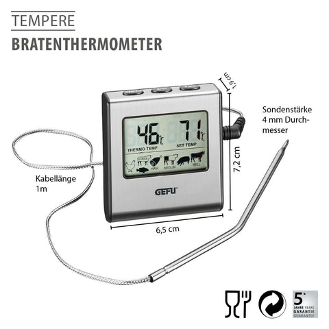 -GEFU- "TEMPERE" Digitales Bratenthermometer
