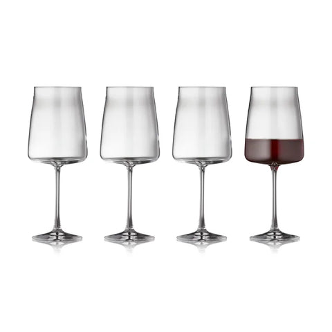 -Lyngby Glas- "Zero" Rotweinglas, 4er-Set je 54cl