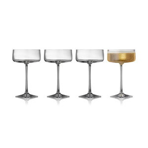 -Lyngby Glas- "Zero" Champangnerschale, 4er-Set je 26cl