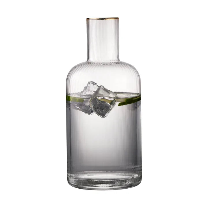 -Lyngby Glas- "Palermo" Karaffe mit Goldrand, 1,5Liter (nicht Spülmaschinenfest)