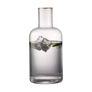 -Lyngby Glas- "Palermo" Karaffe mit Goldrand, 1,5Liter (nicht Spülmaschinenfest)