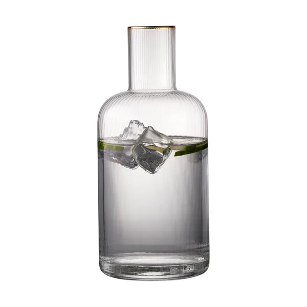 -Lyngby Glas- "Palermo" Karaffe mit Goldrand, 1,5Liter (nicht Spülmaschinenfest)