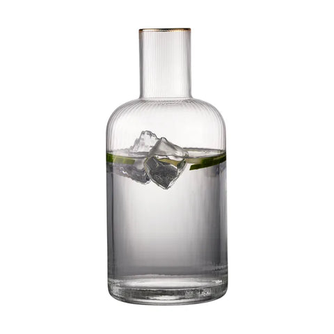 -Lyngby Glas- "Palermo" Karaffe mit Goldrand, 1,5Liter (nicht Spülmaschinenfest)