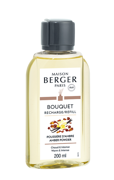 -Maison Berger Paris- Bouquet, "Pudriger Amber/Poussière d'Ambre", Raumduft Diffuser, 125ml