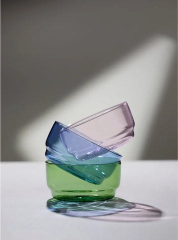 -Lyngby Glas- "Torino" Glasschalen Rosa, Blau, Grün 2er-Set je 50cl