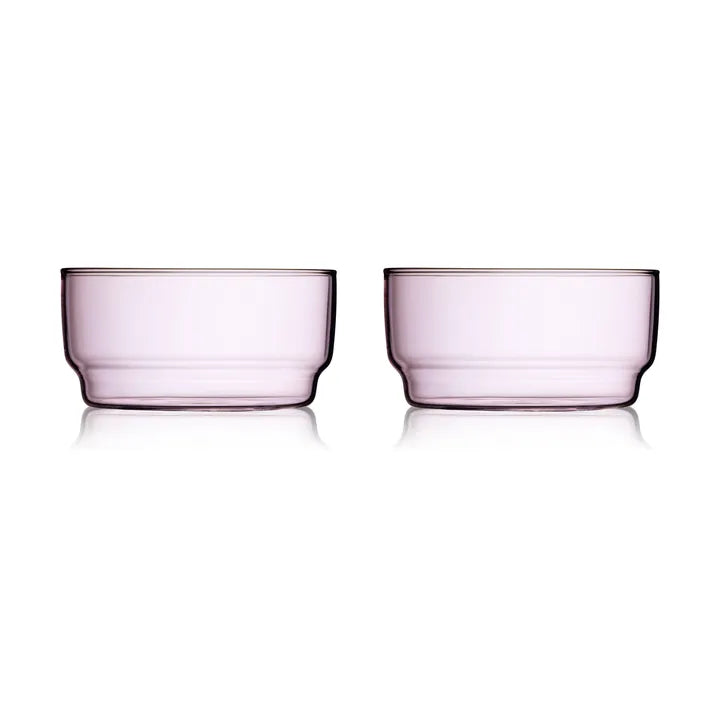 -Lyngby Glas- "Torino" Glasschalen Rosa, Blau, Grün 2er-Set je 50cl