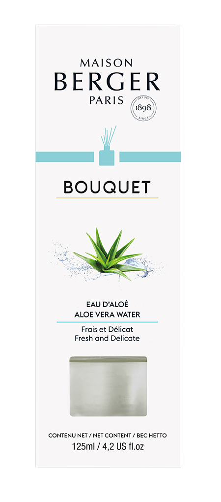 -Maison Berger Paris- Bouquet, "Eau d'Aloé/Frische der Aloe Vera", Raumduft Diffuser, 125ml