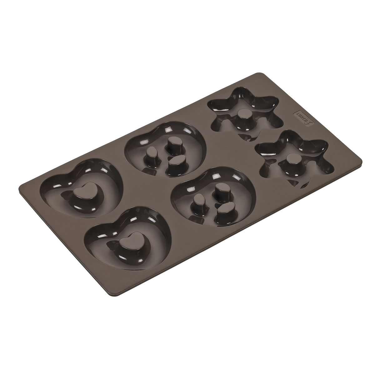 -LURCH- "FLEXI®FORM Silikon" Lebkuchen Backform für Brezeln, Herzen, Sterne