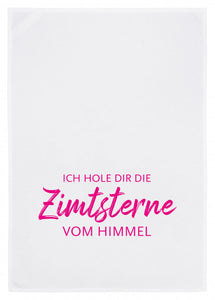 -17:30 Hamburg- Geschirrtuch weiß, Ich hole Dir die Zimtsterne vom Himmel, Pink