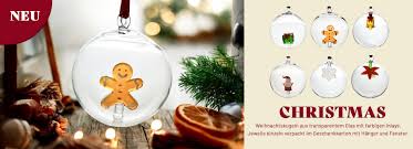 -Paul Nagel- Weihnachtskugel Glas mit Kristall, 8cm