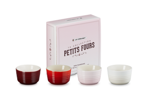 -Le Creuset- "Petits Fours" 4er-Set Mini-Förmchen aus Steinzeug