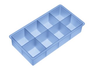-Lurch- Eisformer Würfel für Eiswürfel Silikon eisblau, in drei Größen