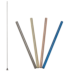 -Lurch- Trinkhalme Edelstahl 18cm in vier Farben