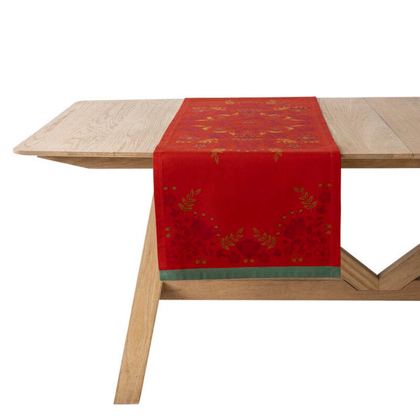 -Le Jacquard Francais- LIM Tischläufer 50x150 "Féerie" Sucre d'orge 100% Baumwolle