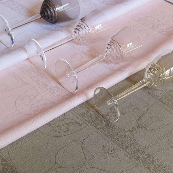 -Le Jacquard Francais- Geschirrtuch 80x60cm "Essuie Verres CRISTAL" 100% Leinen