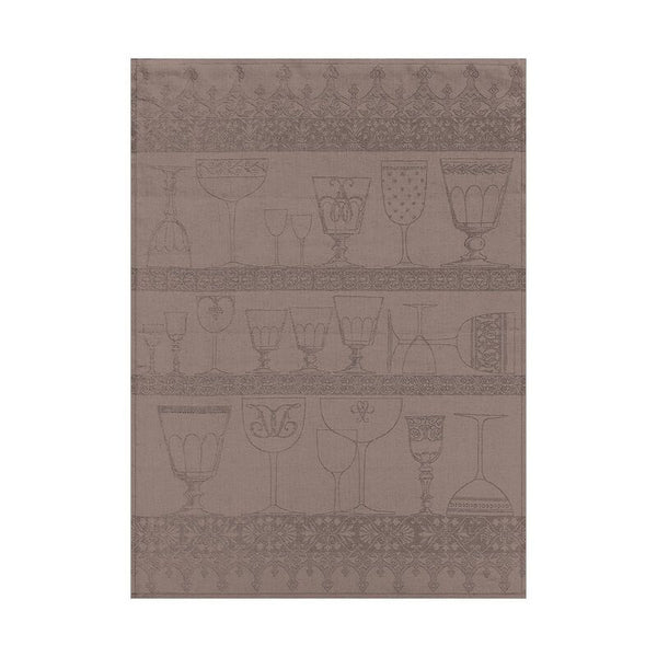 -Le Jacquard Francais- Geschirrtuch 80x60cm "Essuie Verres CRISTAL" 100% Leinen