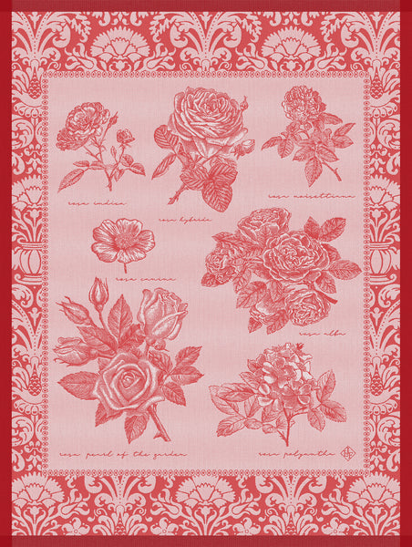 -Le Jacquard Francais- Geschirrtuch "Jardin des Roses" 60x80cm Baumwolle