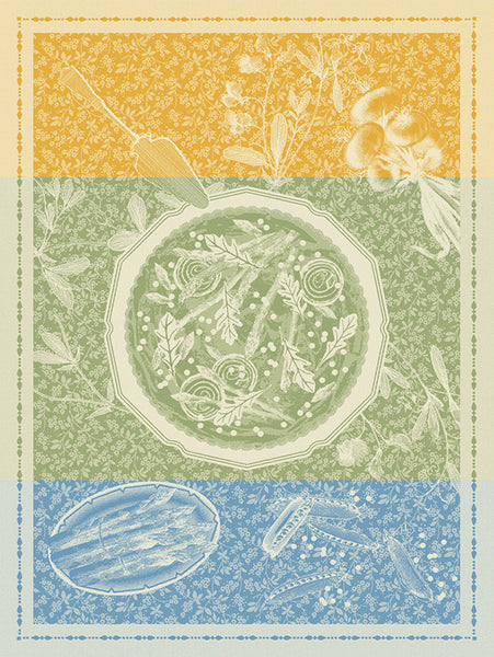 -Le Jacquard Francais- Geschirrtuch 80x60cm "Tarte Printaniere" 100% Baumwolle