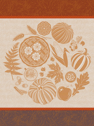 -Le Jacquard Francais- Geschirrtuch "Thanksgiving" 60x80cm Baumwolle