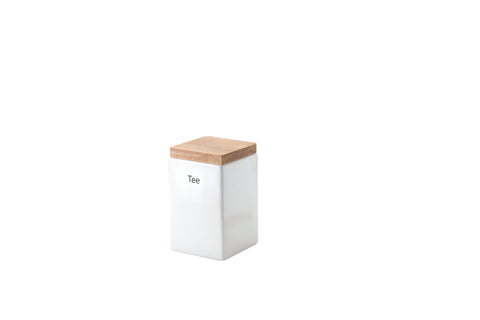 -Continenta- Vorratsdose mit Holzdeckel und Silikonring "Tee", 1000ml 10x10x16,5cm