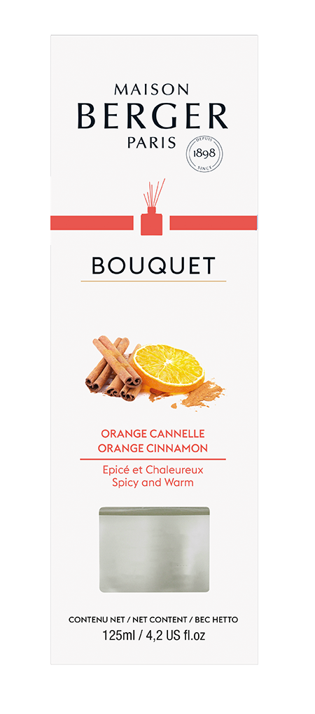 -Maison Berger Paris- Bouquet "Orange de Cannelle", Raumduft Diffuser, 125ml