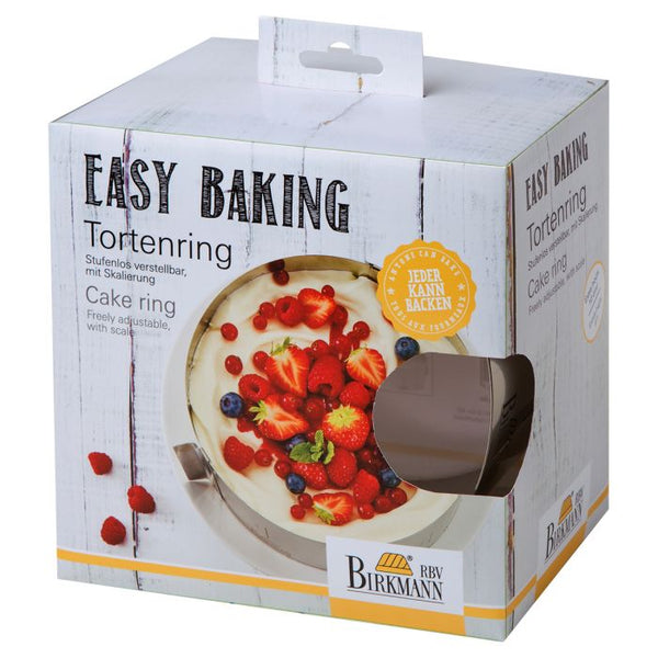 -RBV Birkmann- "Easy Baking" Tortenring von 18cm bis 30cm, 10cm Rand